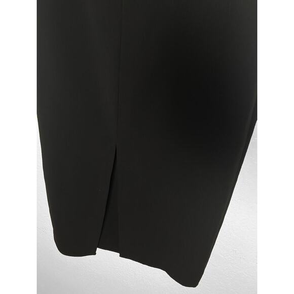 Toteme Women's Black One Shoulder Midi Dress Back Slit Cocktail Party Minimalist - Picture 7 of 10